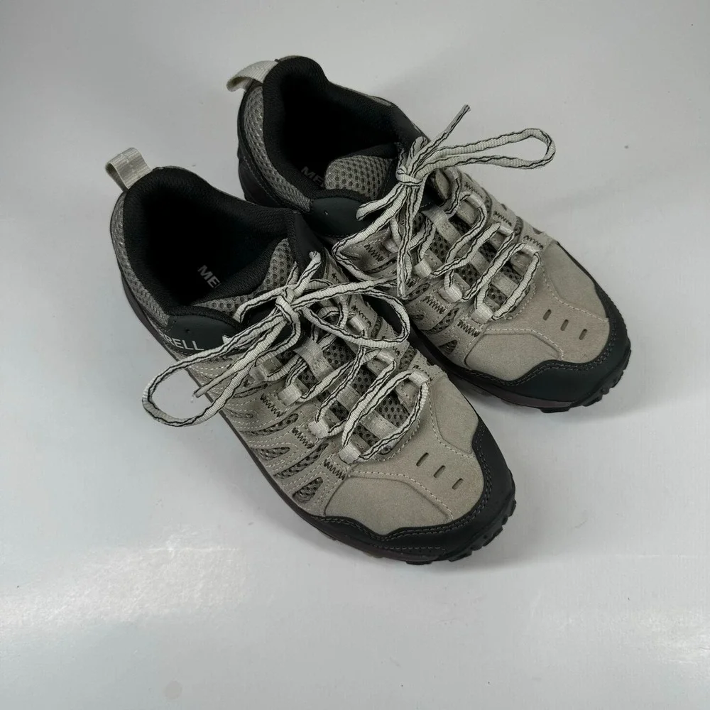 Merrell Crosslander 3 Women's US 8 Silver Antler Grey Suede Hiking Trail Shoes